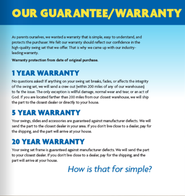 Guarantee and Warranty