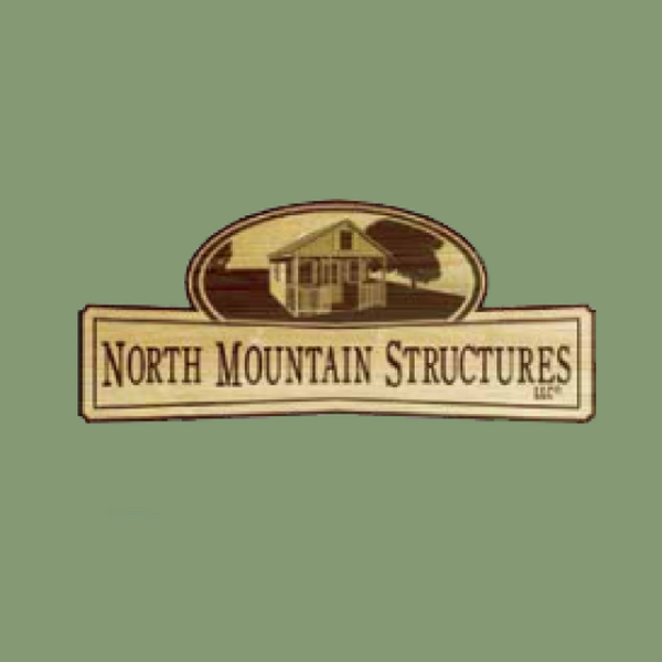north mountain structures logo with green background