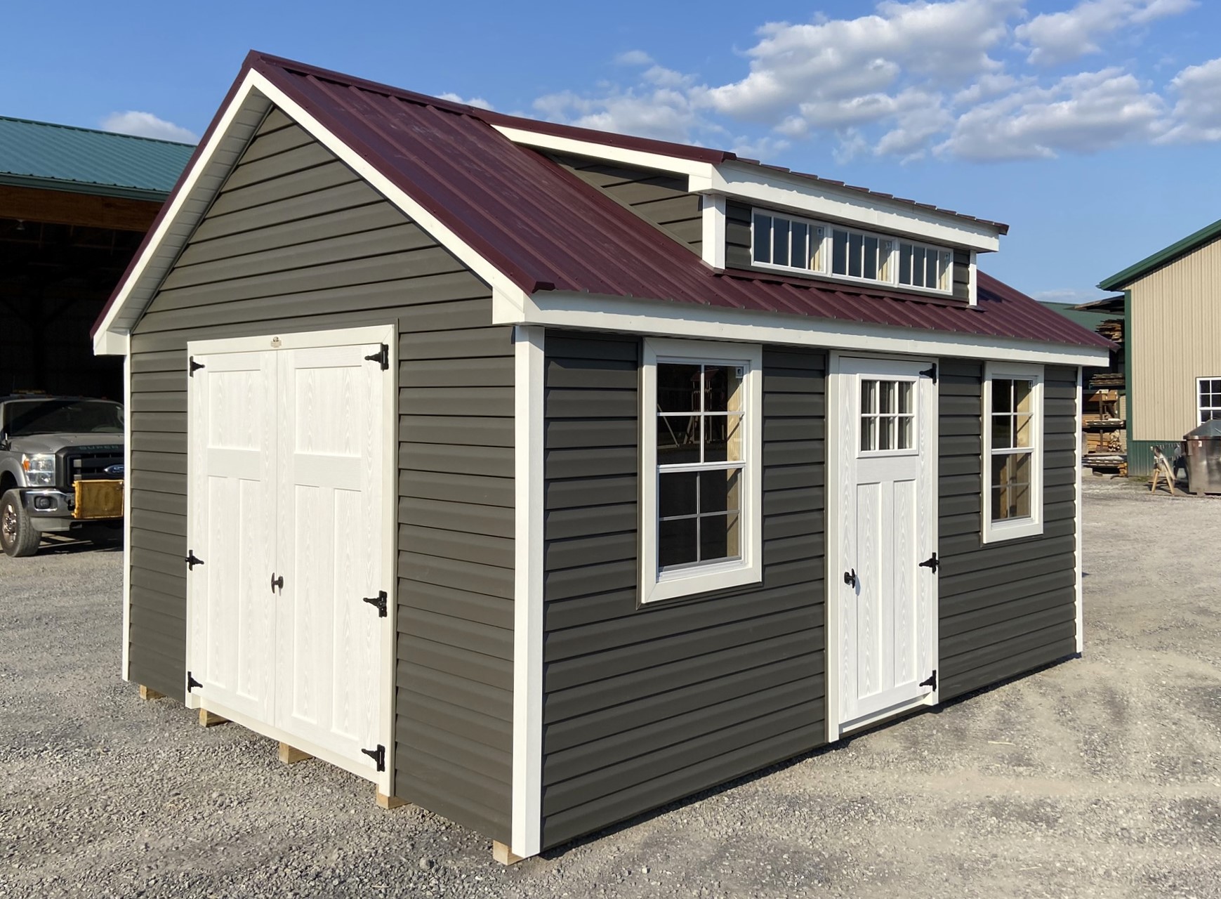 12'x16' Vinyl New England Dormer #223-24 | North Mountain Structures