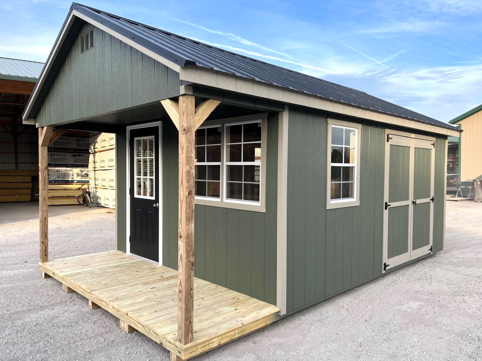 12'x20' Painted Classic Cabin #297-24 | North Mountain Structures
