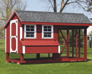 Combination Style Chicken Coop from North Mountain Structures